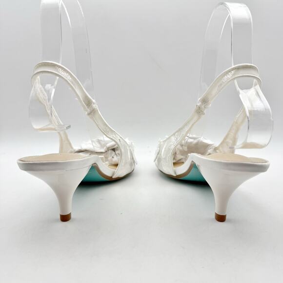Blue by Betsey Johnson Womens Dian Slingback Heels US 8 M Ivory NIB - Picture 9 of 13